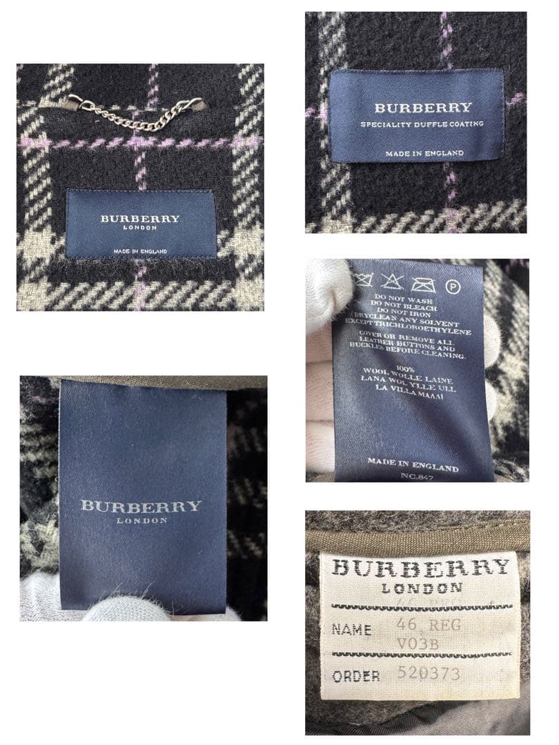BURBERRY バーバリー ダッフル コート グレー 46 ＝ 日本人 M〜L