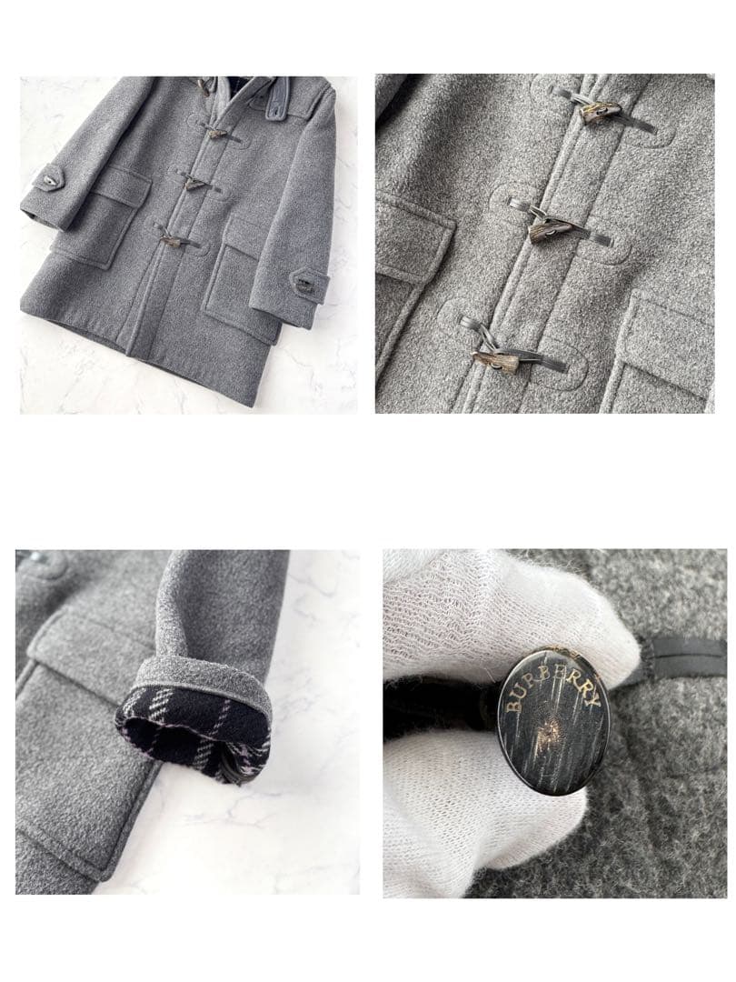 BURBERRY バーバリー ダッフル コート グレー 46 ＝ 日本人 M〜L