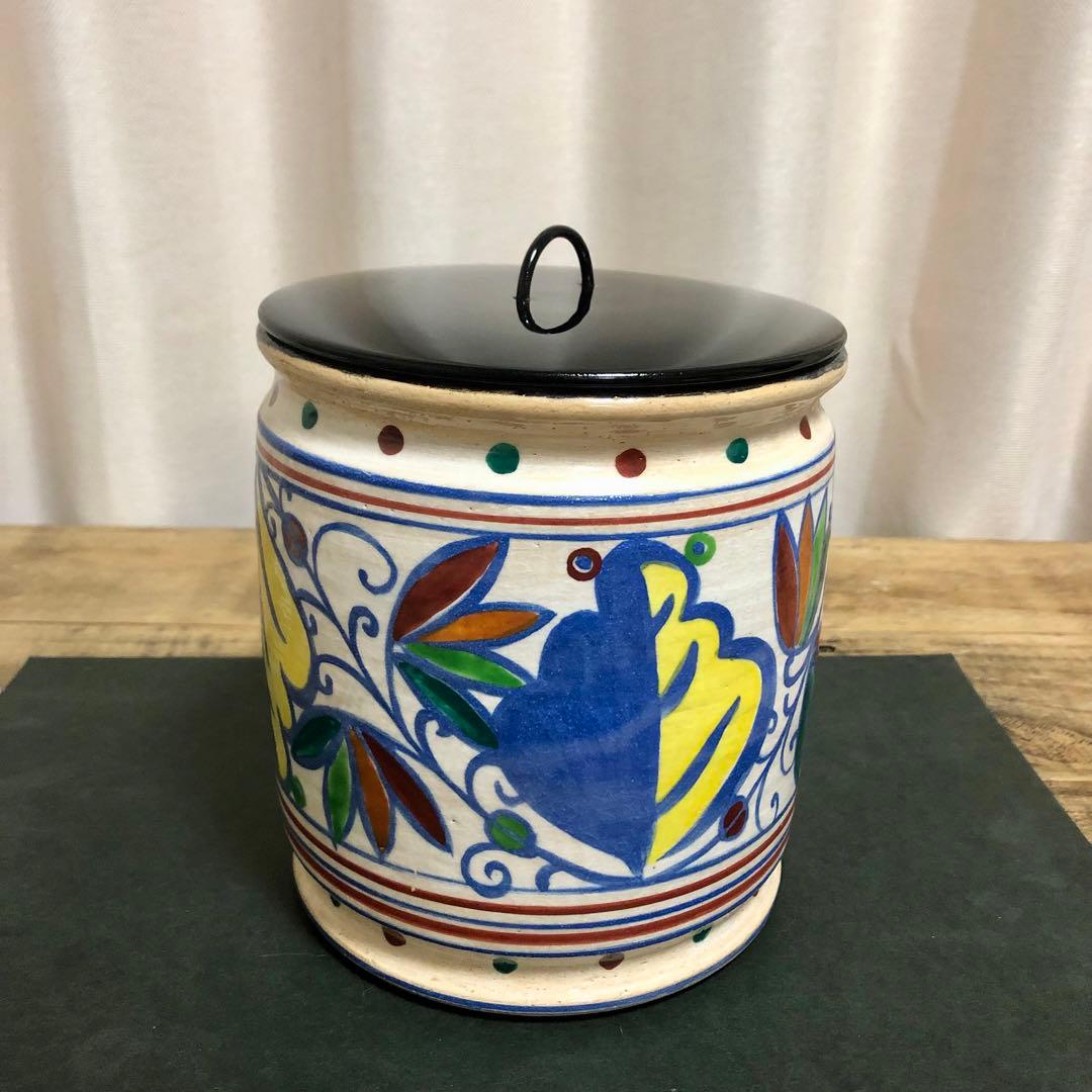 萬福堂 吉村楽入 紅毛写水指 共箱 茶道具 オランダ写