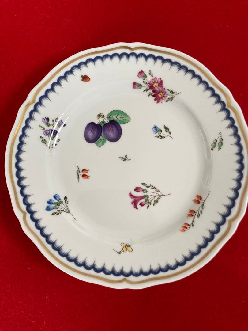 【美品】リチャードジノリ イタリアンフルーツ 19cm プレートセット　ケーキ皿