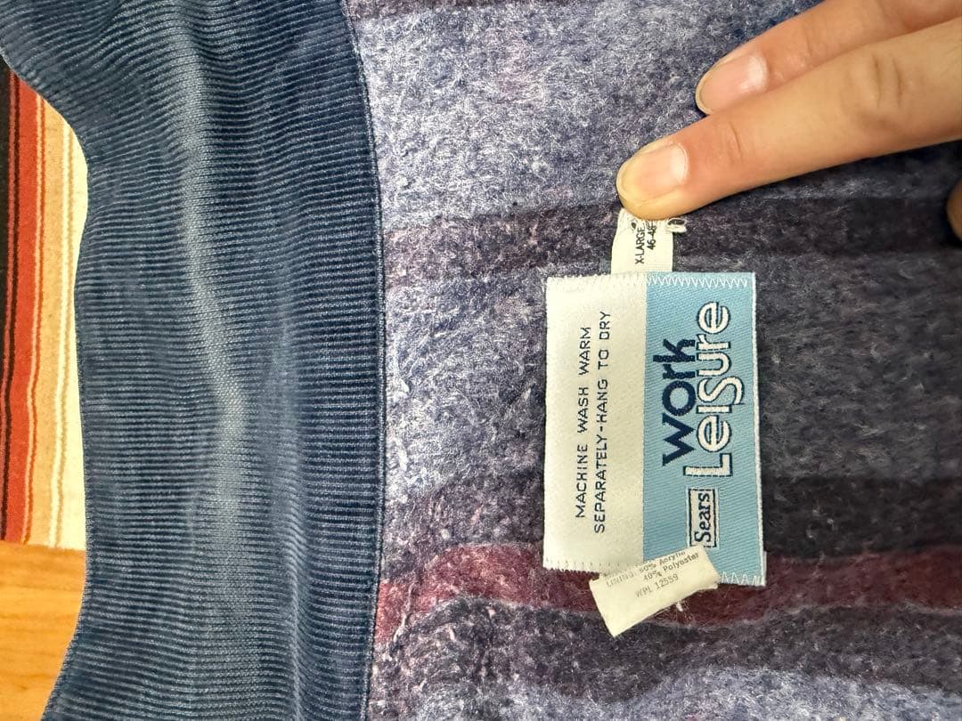 シアーズ　ビンテージ　70's デニムカバーオール XLコーデュロイ襟