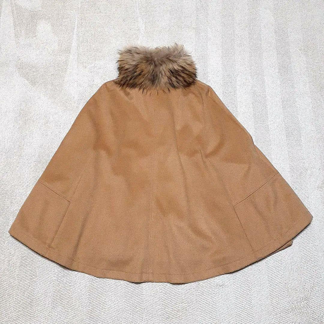 ホメオスタイル☆高級カシミア ポンチョ タヌキファー 42