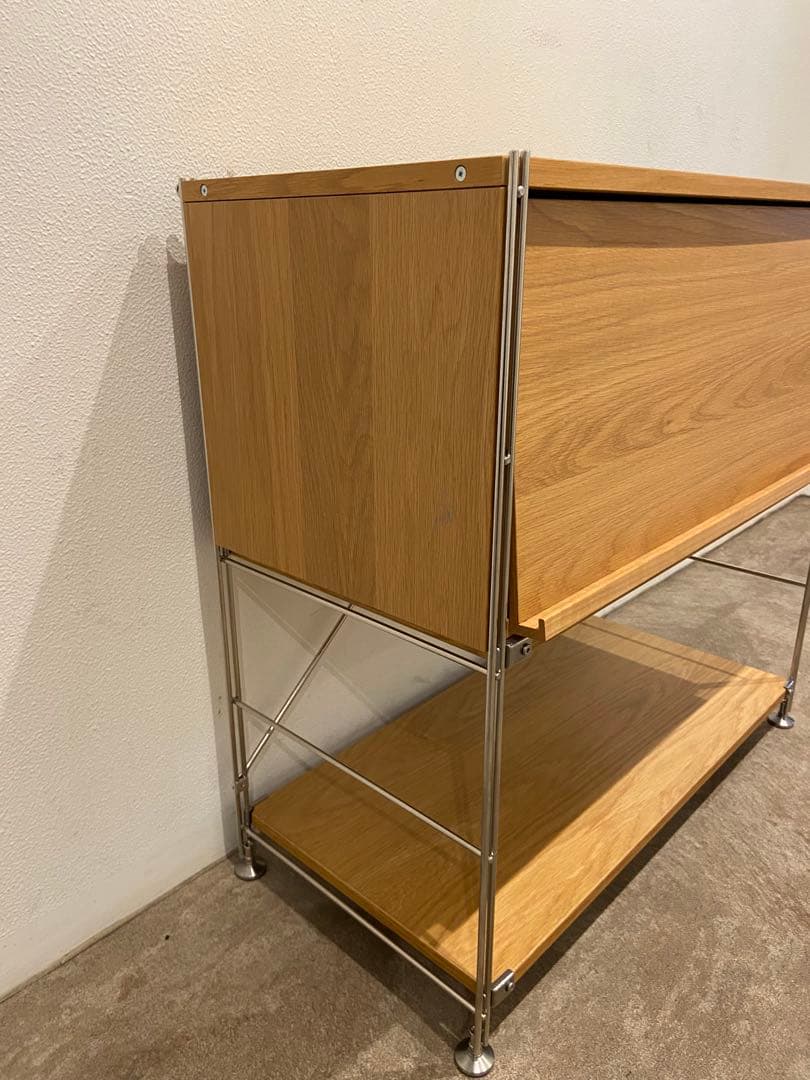 ⭐️美品⭐️フラップ扉⭐️廃盤希少⭐️無印⭐️ステンレスユニットシェルフ⭐️ワイド 小