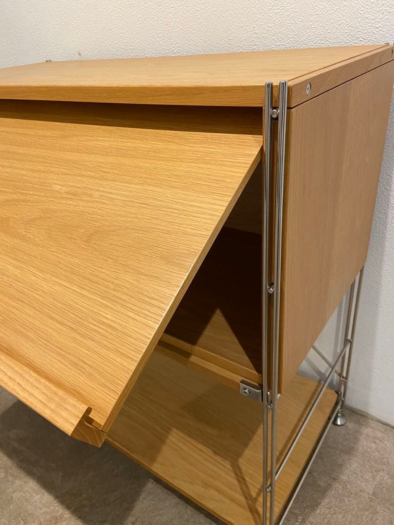 ⭐️美品⭐️フラップ扉⭐️廃盤希少⭐️無印⭐️ステンレスユニットシェルフ⭐️ワイド 小