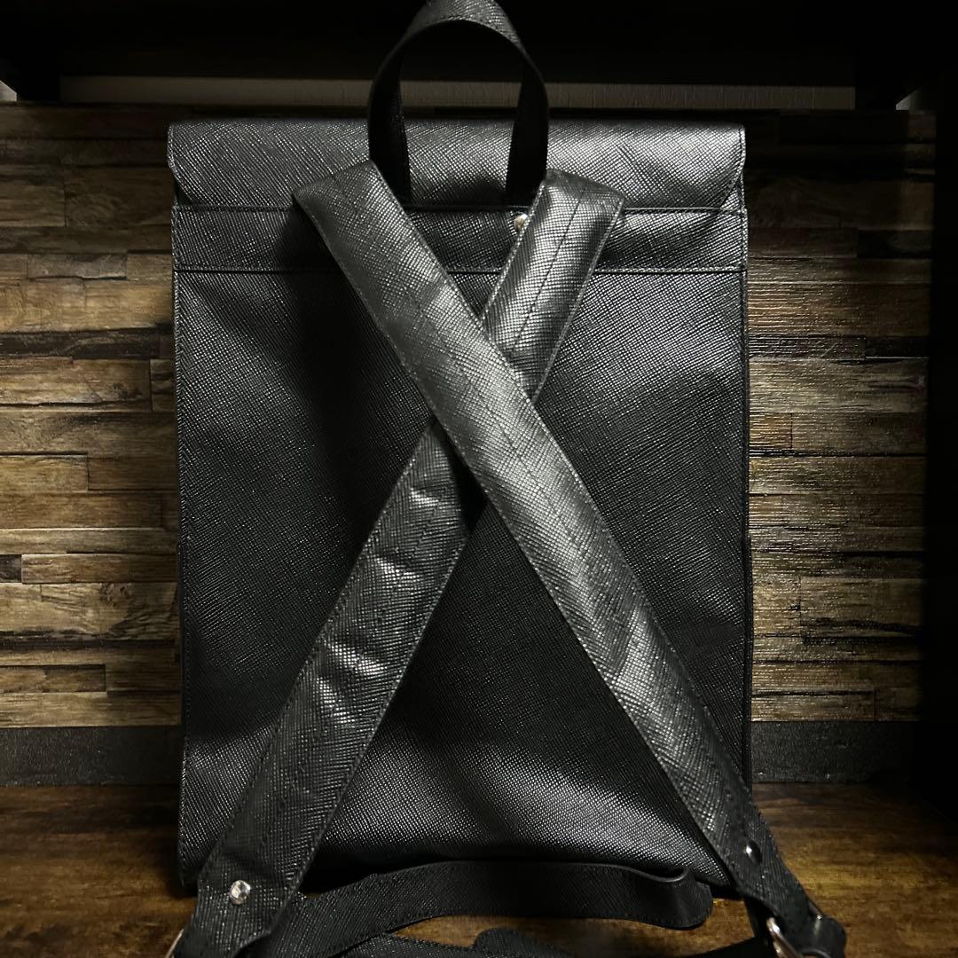 GOLDMEN 本革サフィアーノリュック TRANSIC ブラック　未使用