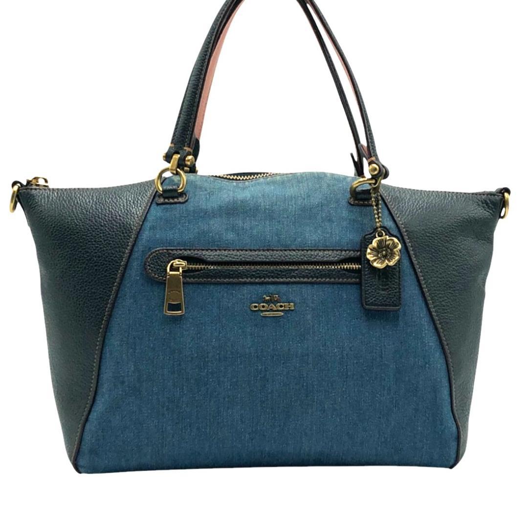 【美品】COACHコーチ　2way　ショルダーバッグ　ハンドバッグ　デニム