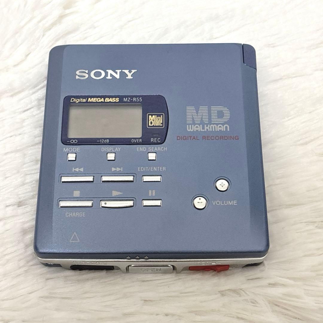 【極希少】SONY MZ-R55 ポータブルMDレコーダー MD WALKMAN
