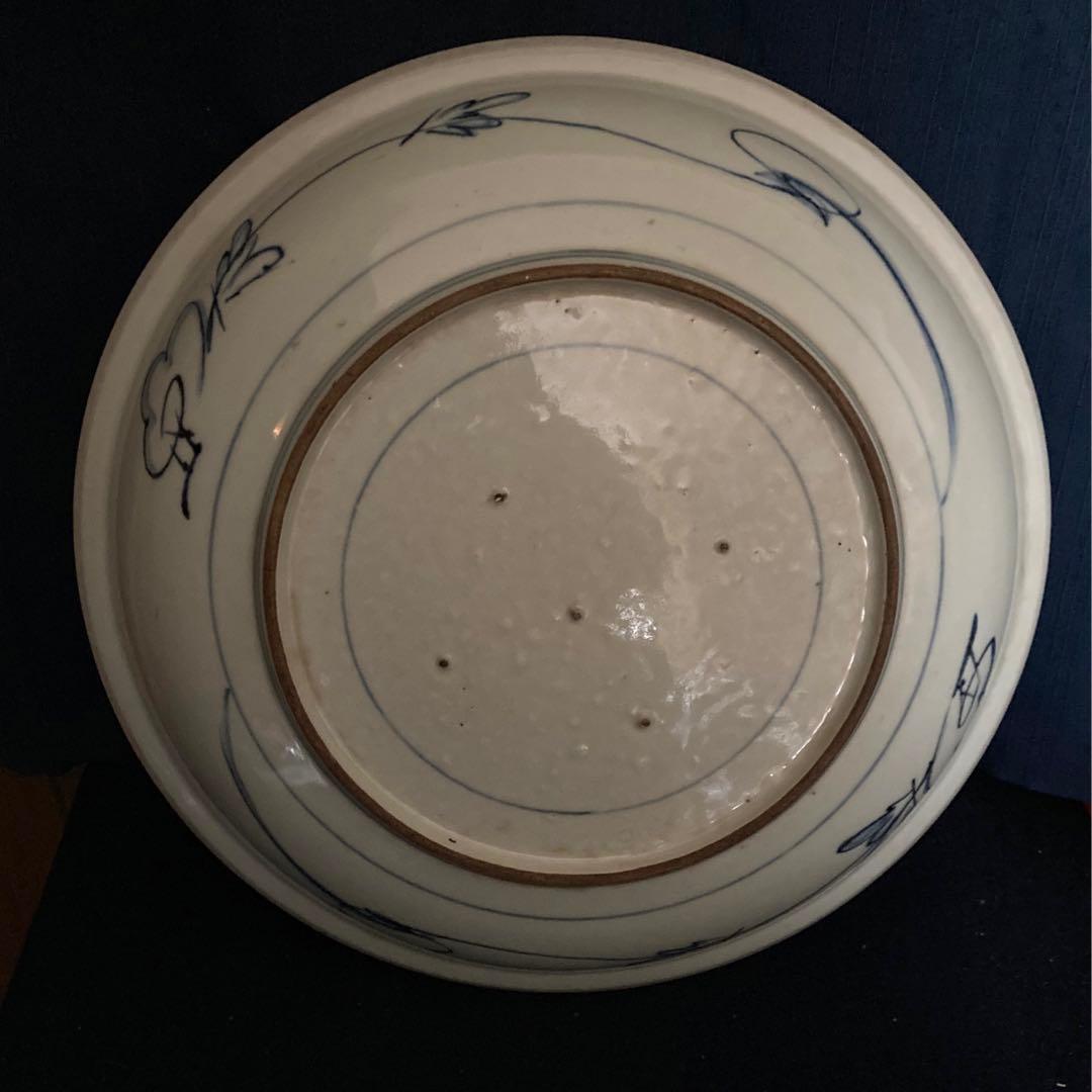 藍柿右衛門　蓬莱山水紋大皿　青花