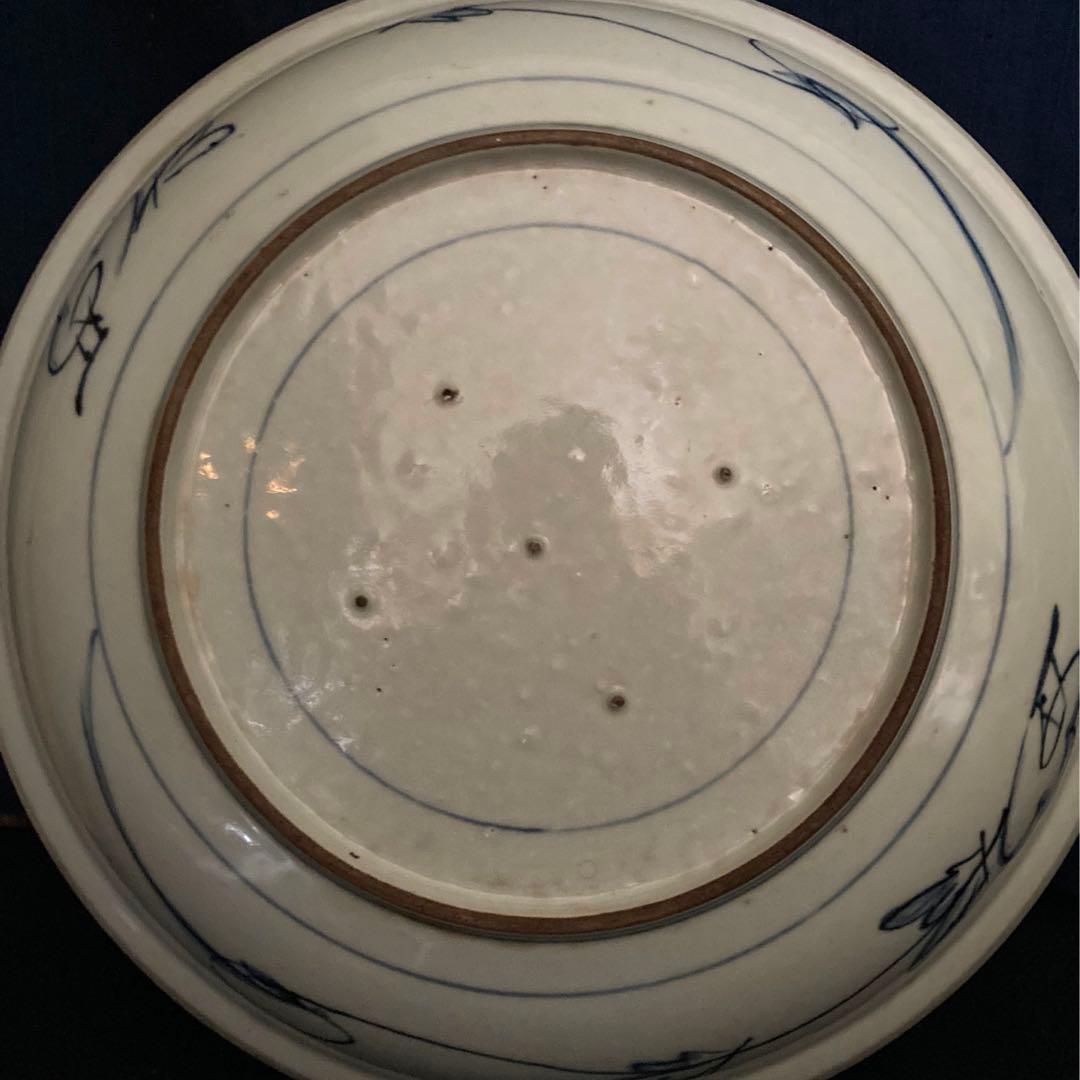 藍柿右衛門　蓬莱山水紋大皿　青花