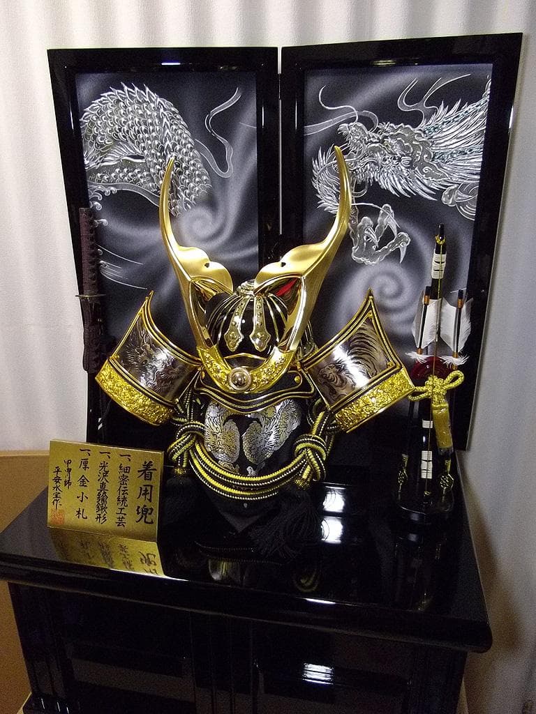 美品！平安水宝 五月人形　25号着用兜 　鎧兜 武士　こどもの日