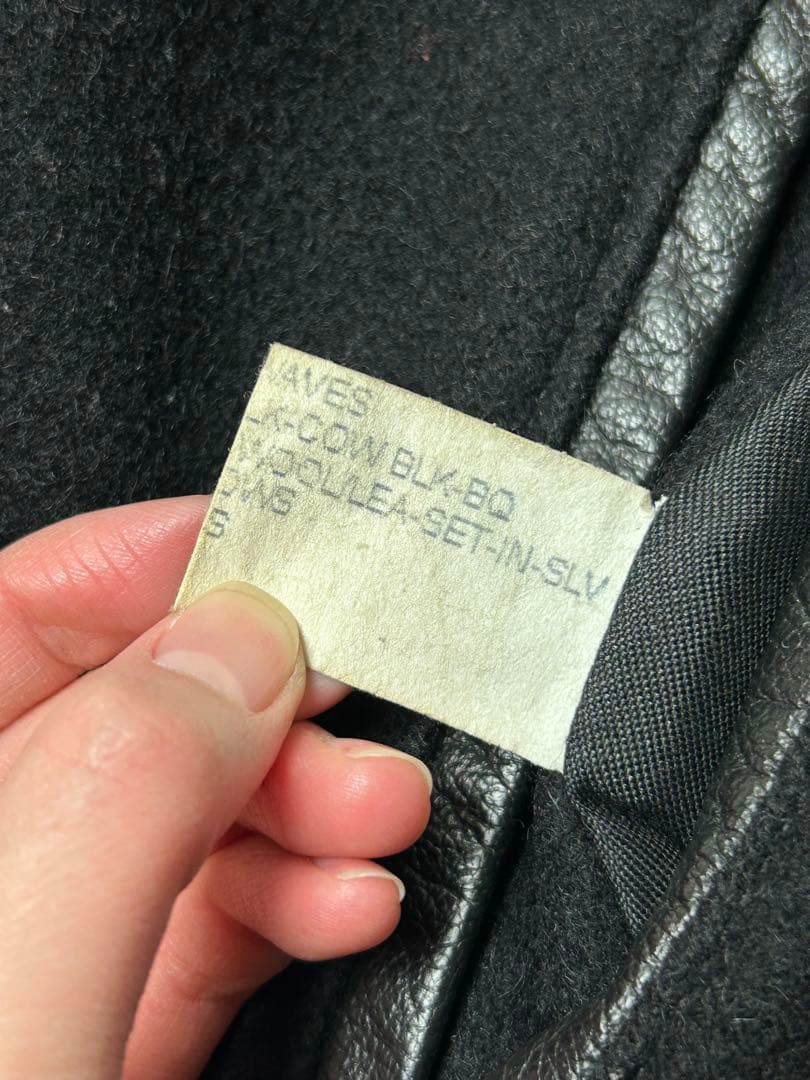 GOLDEN BEAR GB sport ウールレザー スタジャン ブラック　S