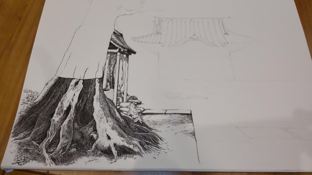 山間に佇む神社