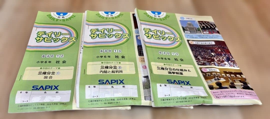 書き込みなし SAPIX サピックス 小6 社会 テキスト