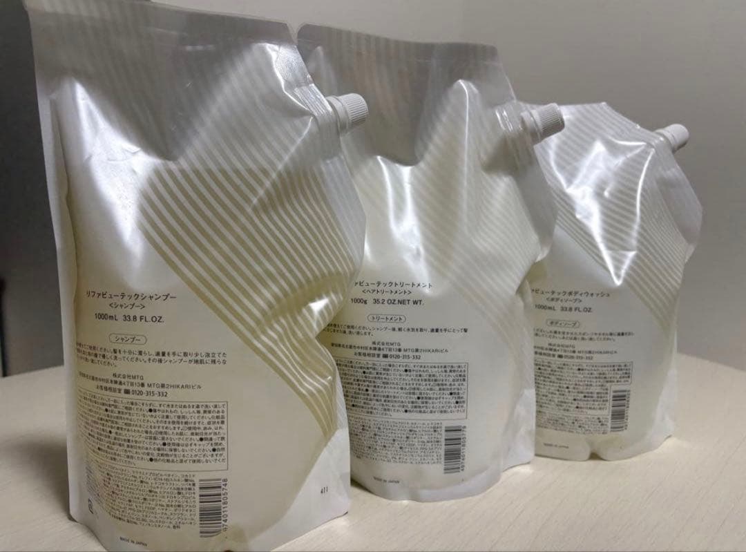 ReFa シャンプー・トリートメント・ボディソープ各1000ml詰め替えセット