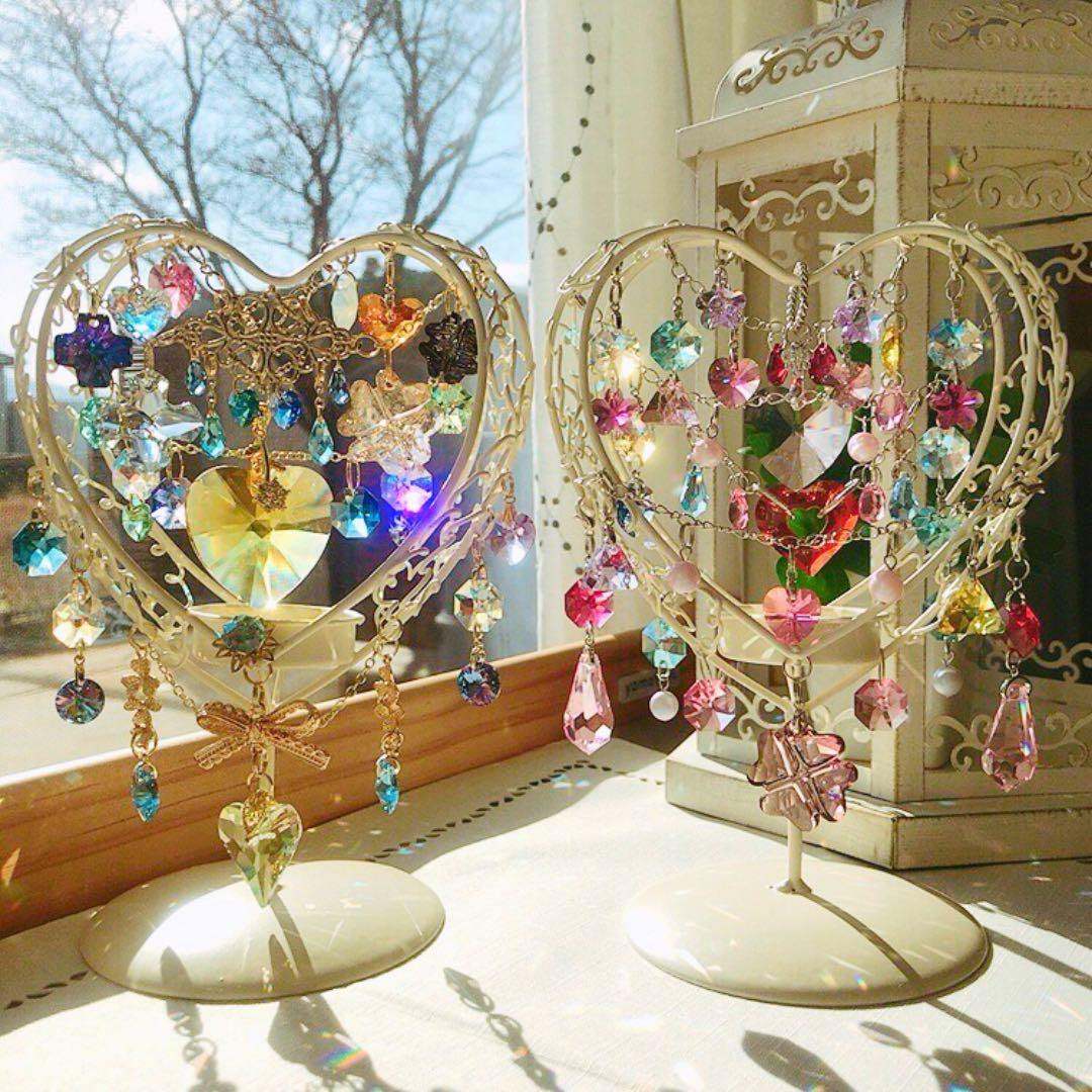 さーちん☆ハート❤︎ ❤︎ ❤︎スタンド付きサンキャッチャー✧♡