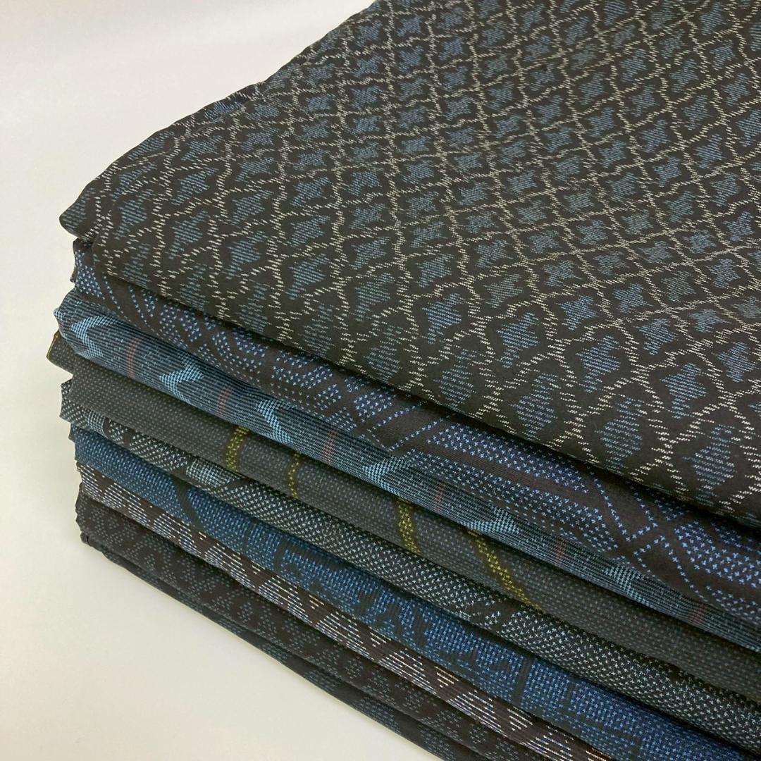 KK924 大島紬 9枚 着物まとめ売り 着用 リメイク 大量セット