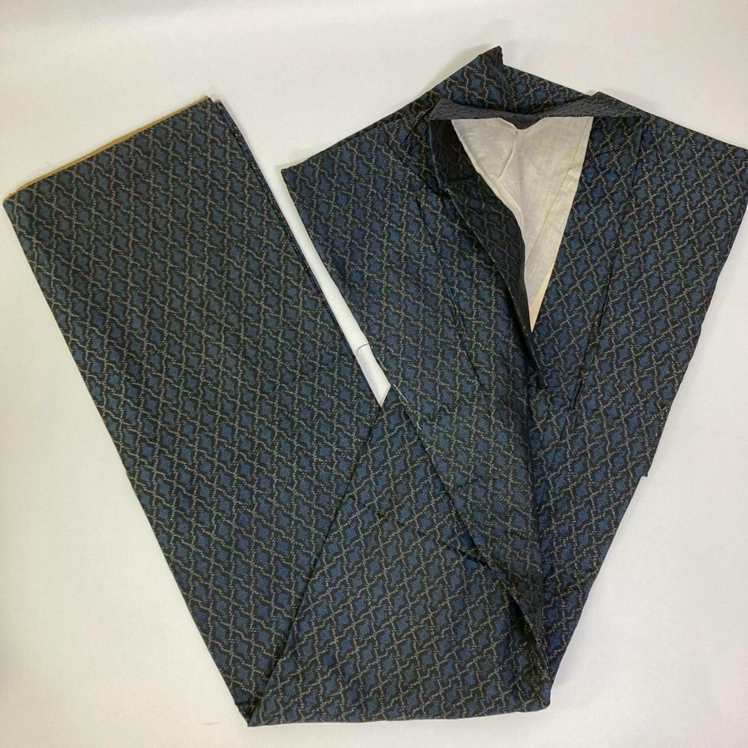 KK924 大島紬 9枚 着物まとめ売り 着用 リメイク 大量セット