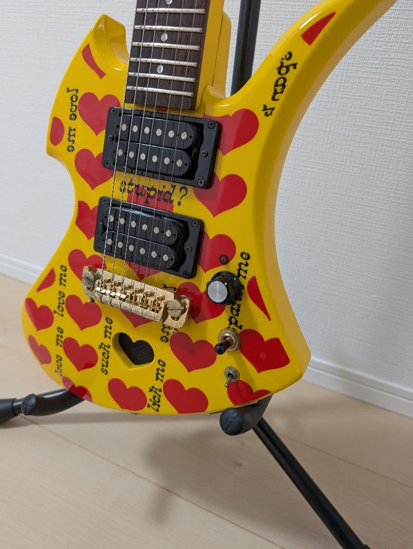 希少 BURNY YH-JR hideモデル アンプ内蔵 モッキンバード ギター