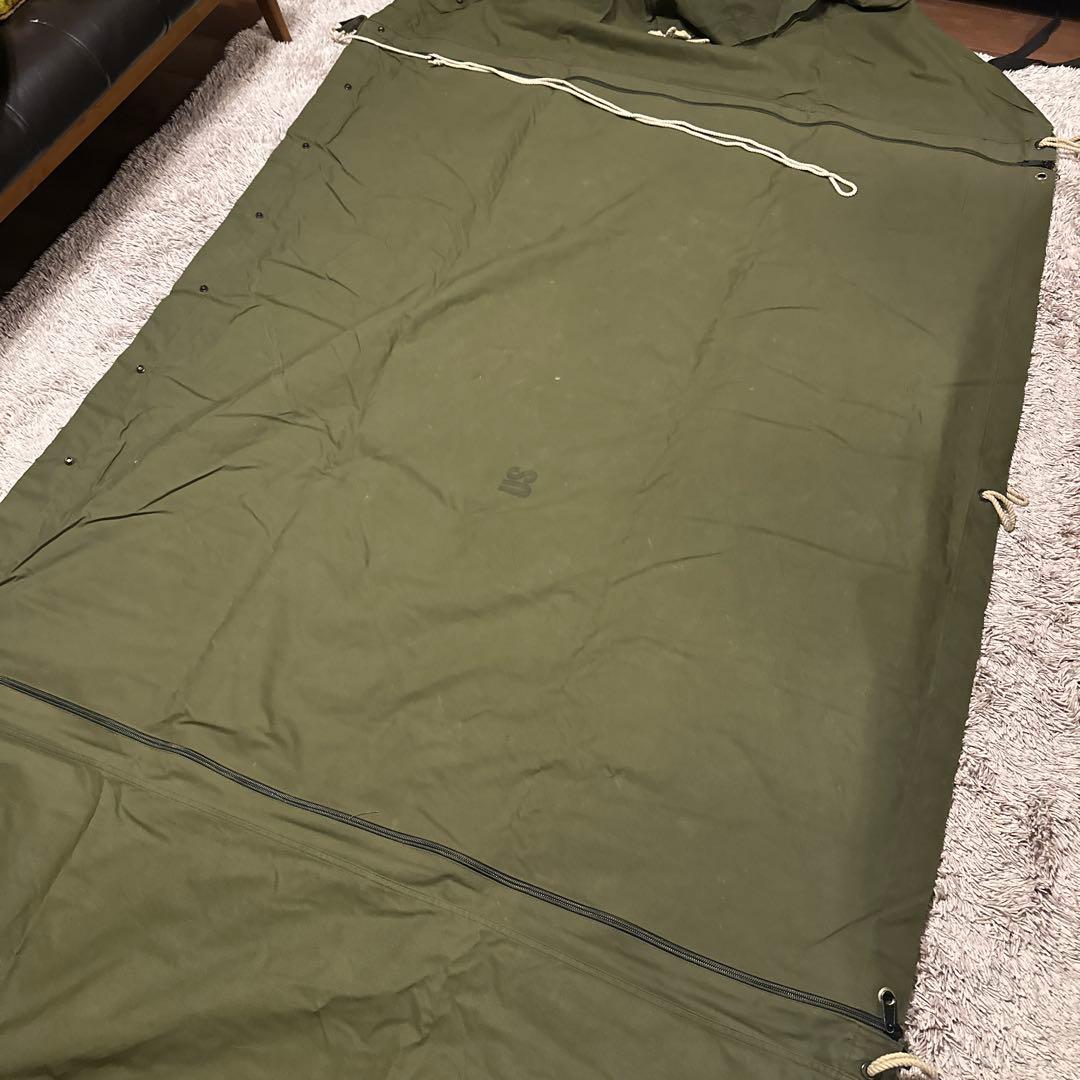 軍幕 USパップテント2枚 ファスナー加工 値下げ