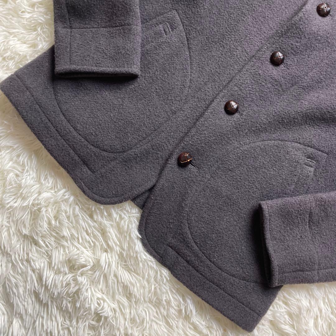 美品✨　DANTON ウールモッサ　ジャケット　コート　くるみボタン　L 40