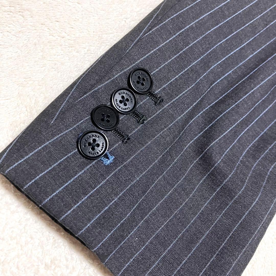 希少✨バーバリーブラックレーベル スーツ セットアップ ストライプ 裏地玉虫色