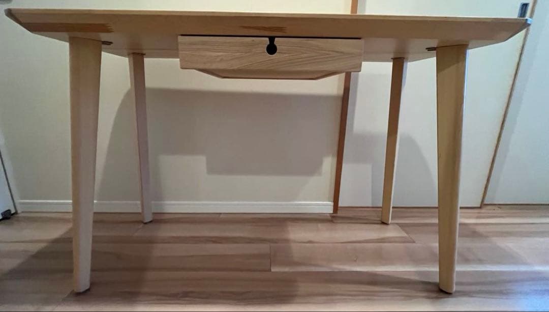 IKEA LISABO ナチュラル木製引き出し付きデスク