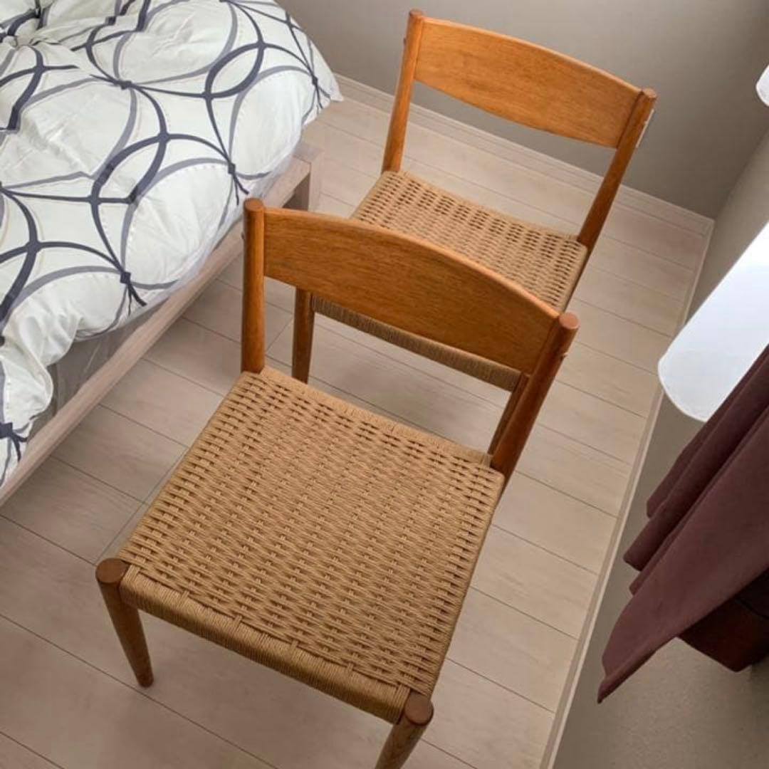 北欧家具haluta Poul.M.Volther ダイニングチェア 2脚セット