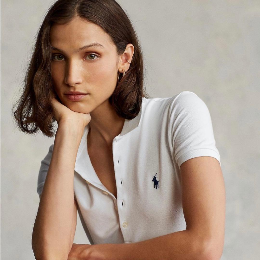 【タグ付き新品】ポロラルフローレン スリムフィットポロシャツＳ白 正規品 未開封