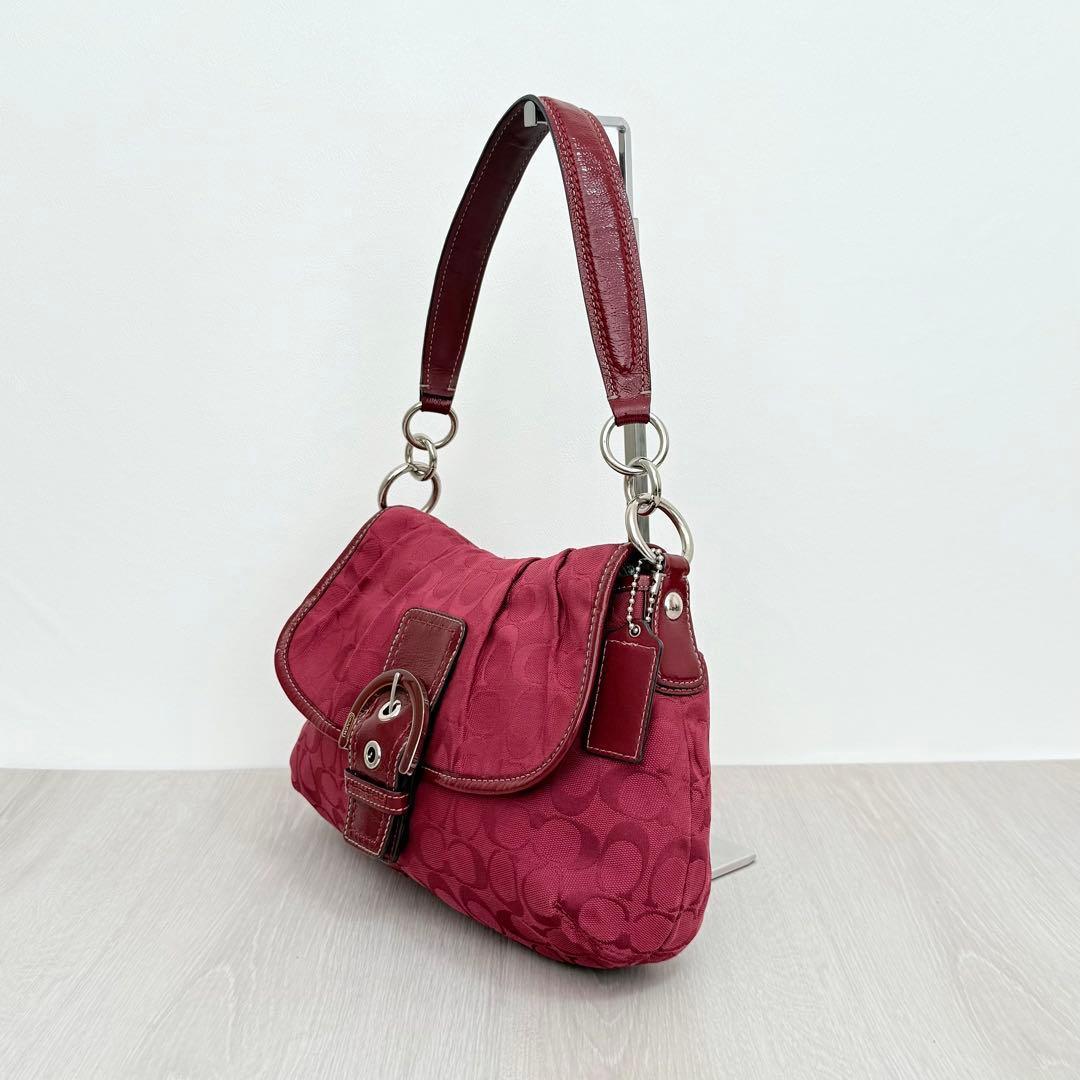 バッグ Coach Red Signature C Soho Hobo Shoulder