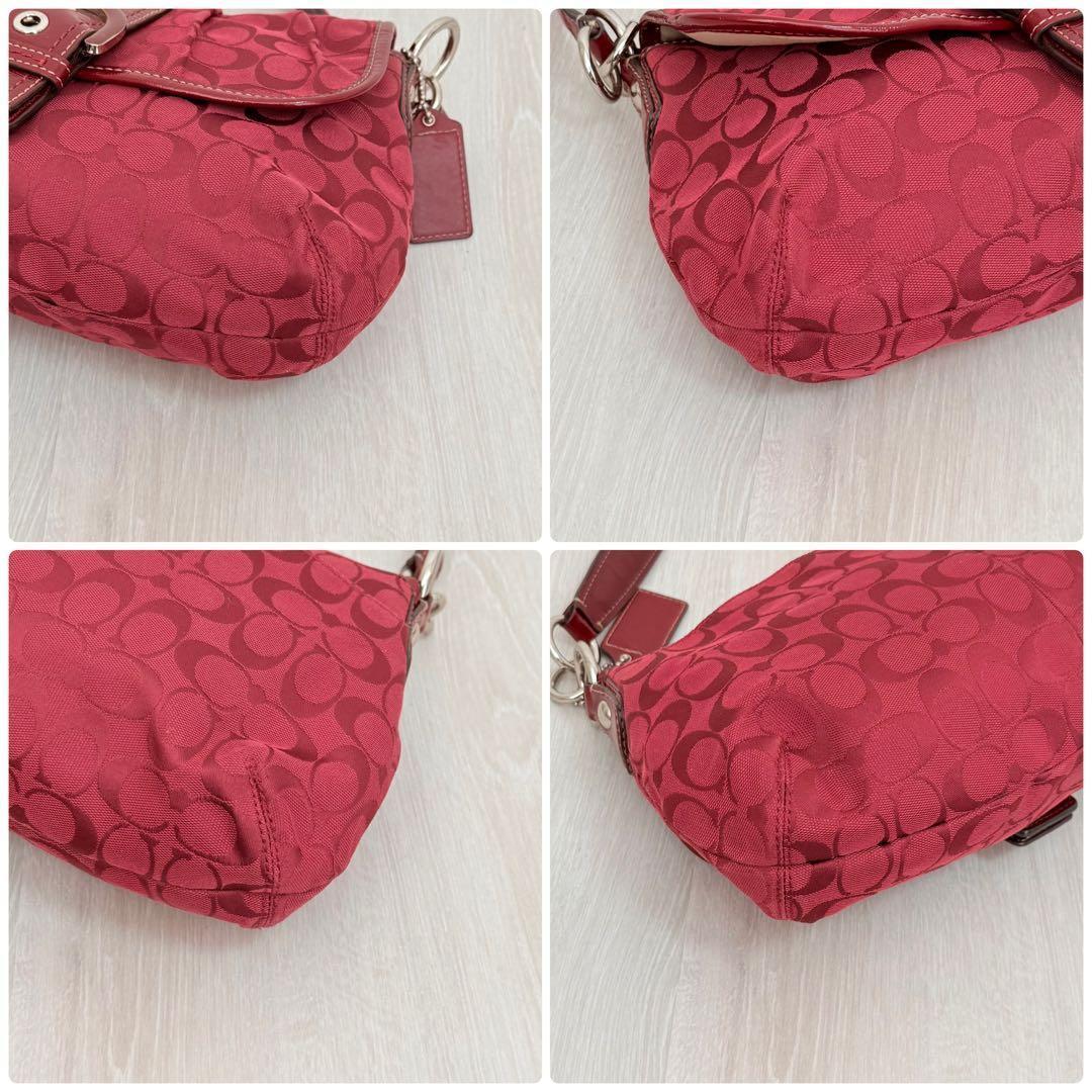バッグ Coach Red Signature C Soho Hobo Shoulder