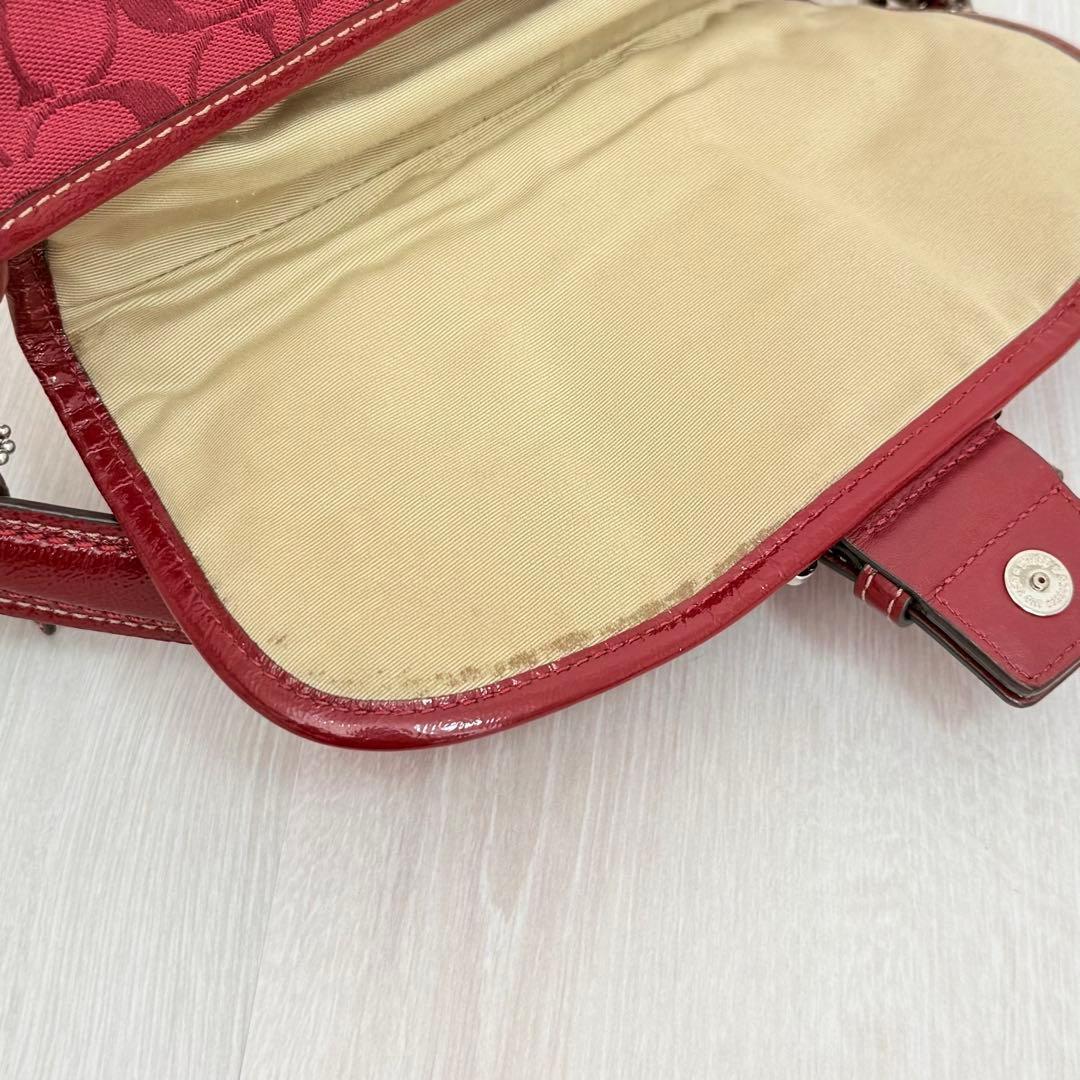 バッグ Coach Red Signature C Soho Hobo Shoulder