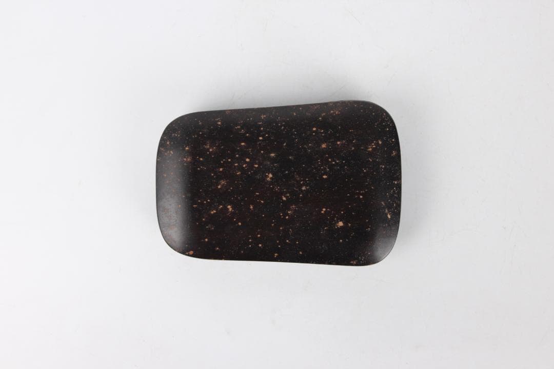 書道具 甲斐雨端硯 十一代 雨宮静軒作 石硯 共箱 FJ21-10