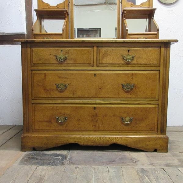 イギリス アンティーク 家具 ドレッシングテーブル ドレッサー 鏡台 6216c