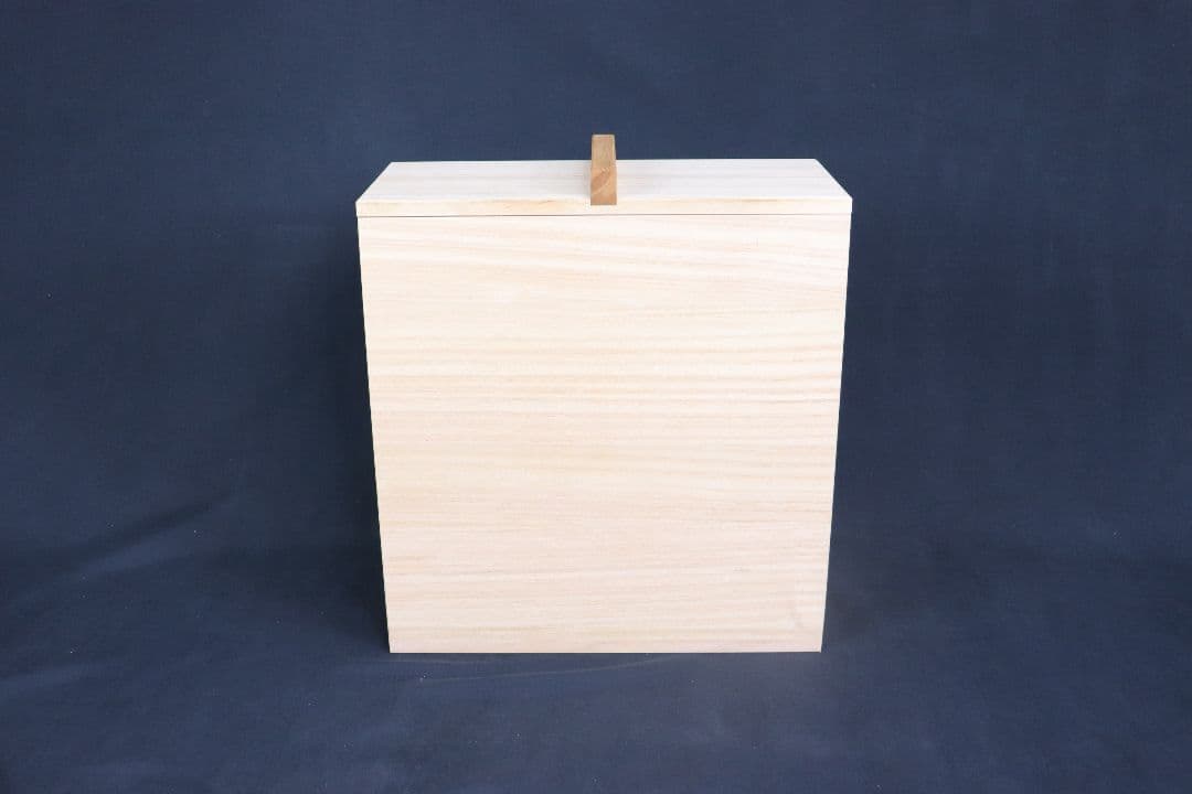 手作り本物の米びつ　幅15cmスリムタイプ桐米びつ　10キロ用　防虫