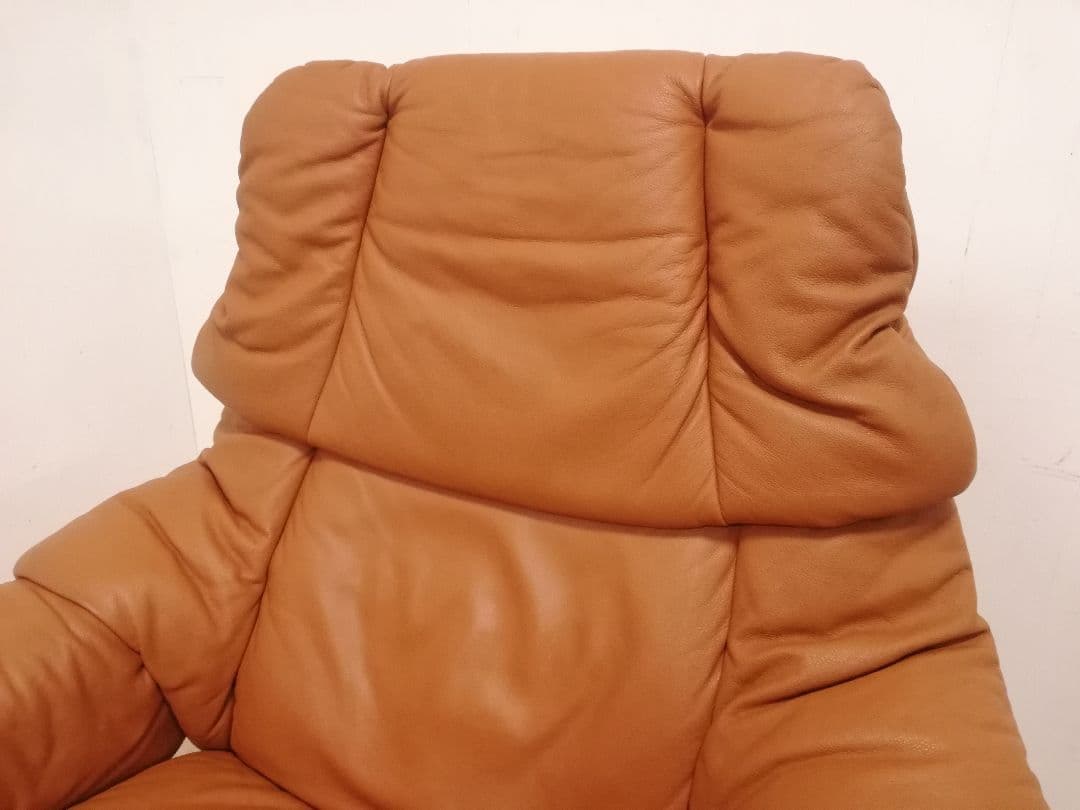 美品 EKORNES ストレスレスチェア レノ（M）キャメルレザー オットマン別