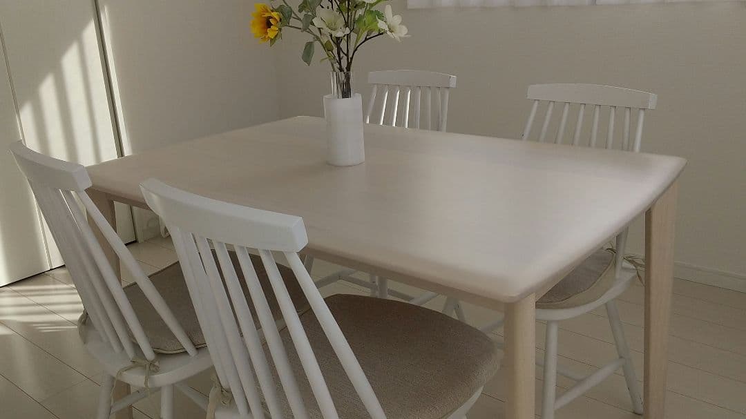 送料着払い！新品 ダイニングテーブル&中古 チェア4