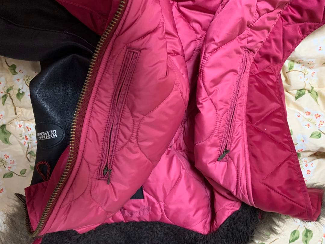 ヒステリックグラマー　レザー切り替えモッズコート