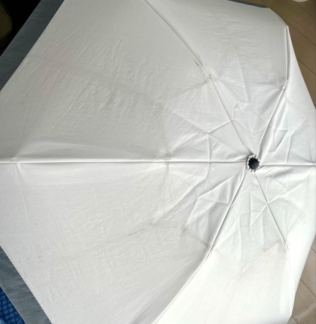 サンバリア100 日傘　3段折　コンビ　ホワイト