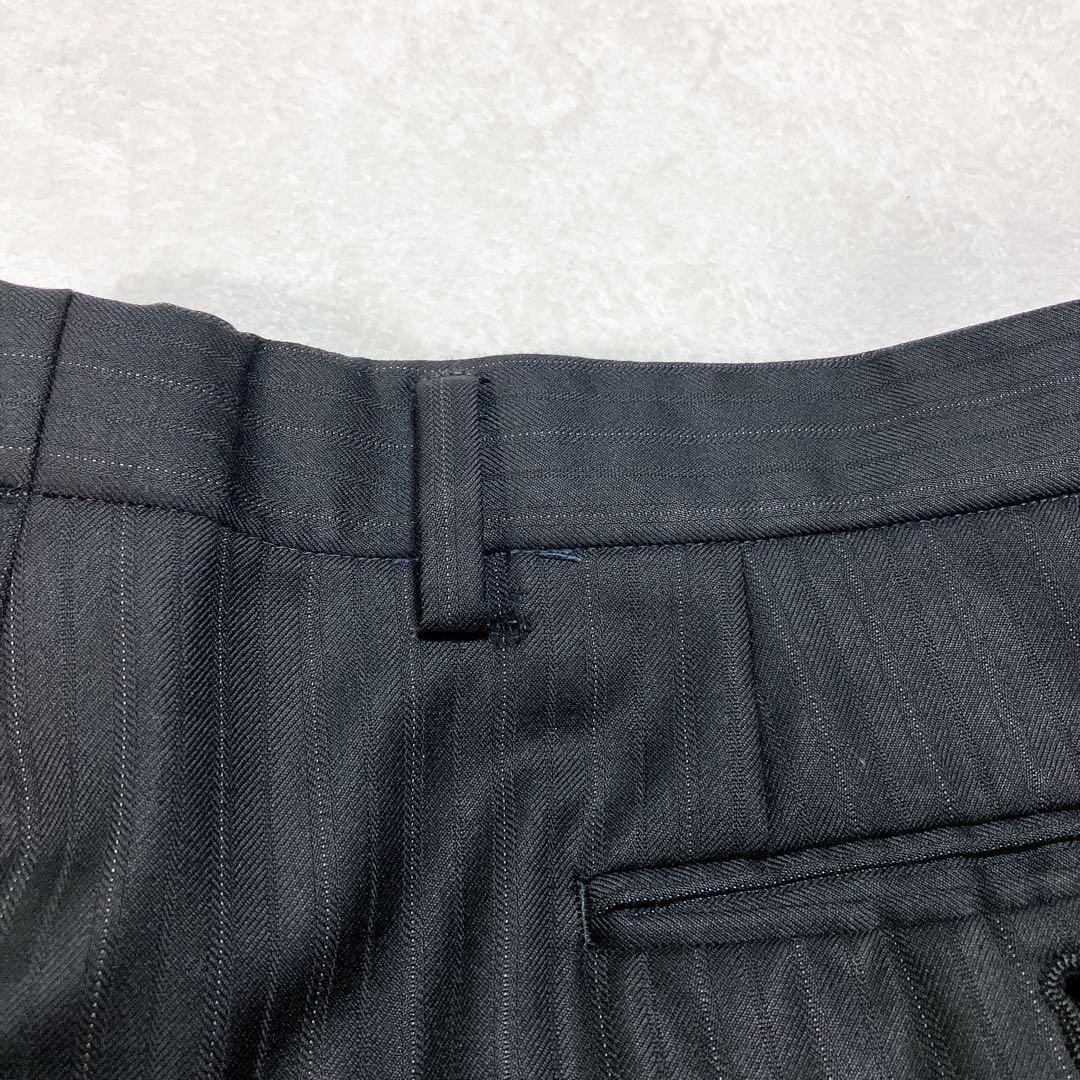 高級 ポールスミス ロロピアーナ ストライプ 黒 セットアップ 裏地 ドット M