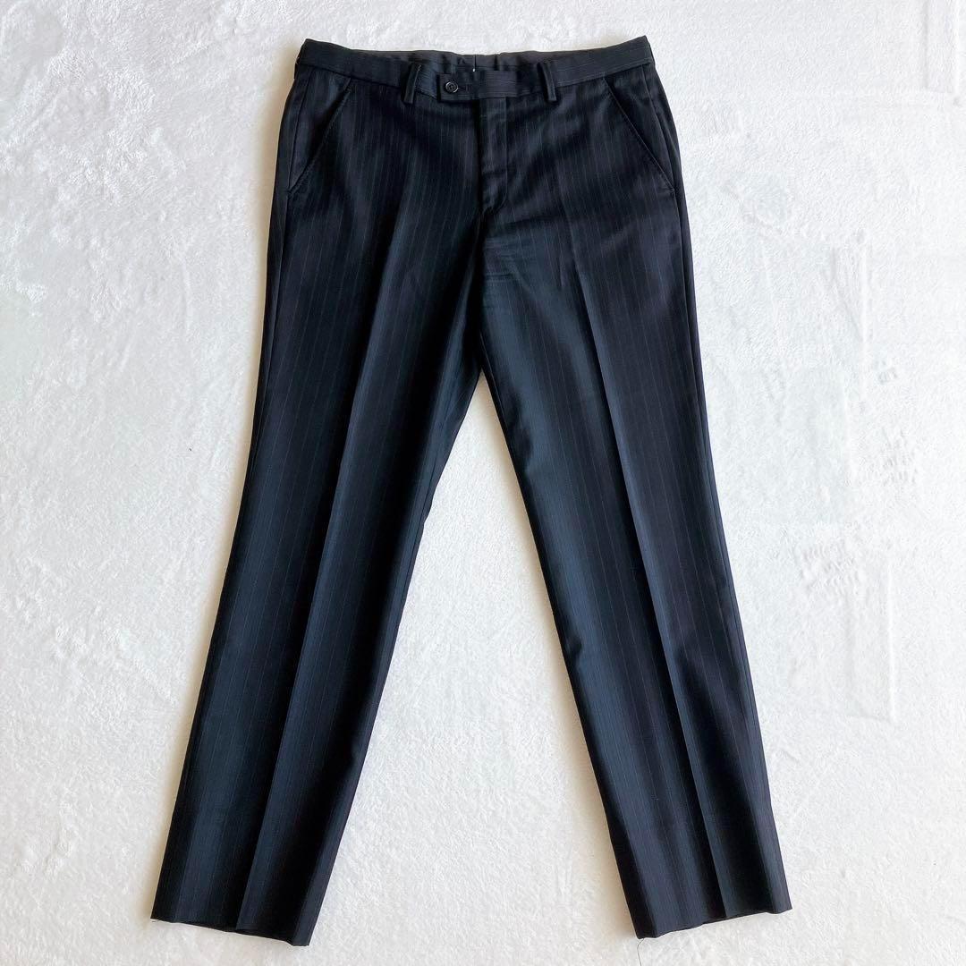 高級 ポールスミス ロロピアーナ ストライプ 黒 セットアップ 裏地 ドット M