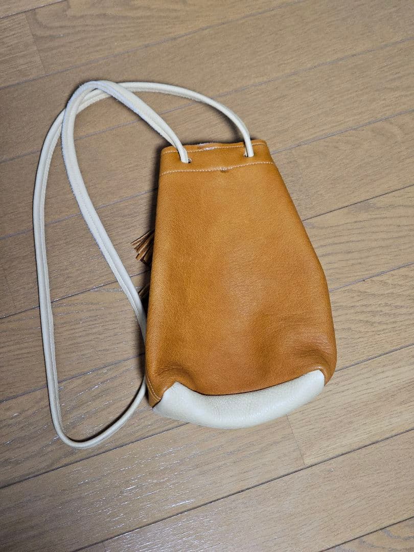 Nasngwam×EARLY MORNING　鹿革ミニバック　サコッシュ