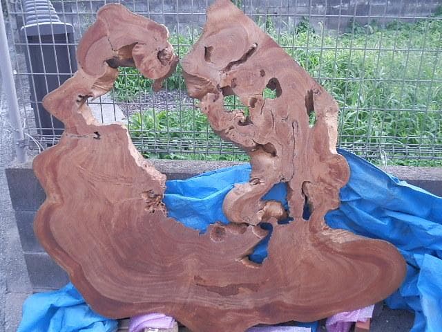 花台　大型　ケヤキ　欅　100x60x6cm　16kg