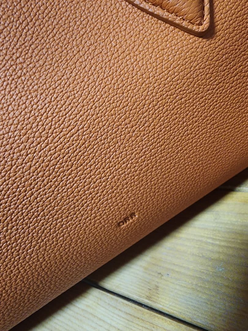 nugu ORR オレンジ レザー ハンドバッグ