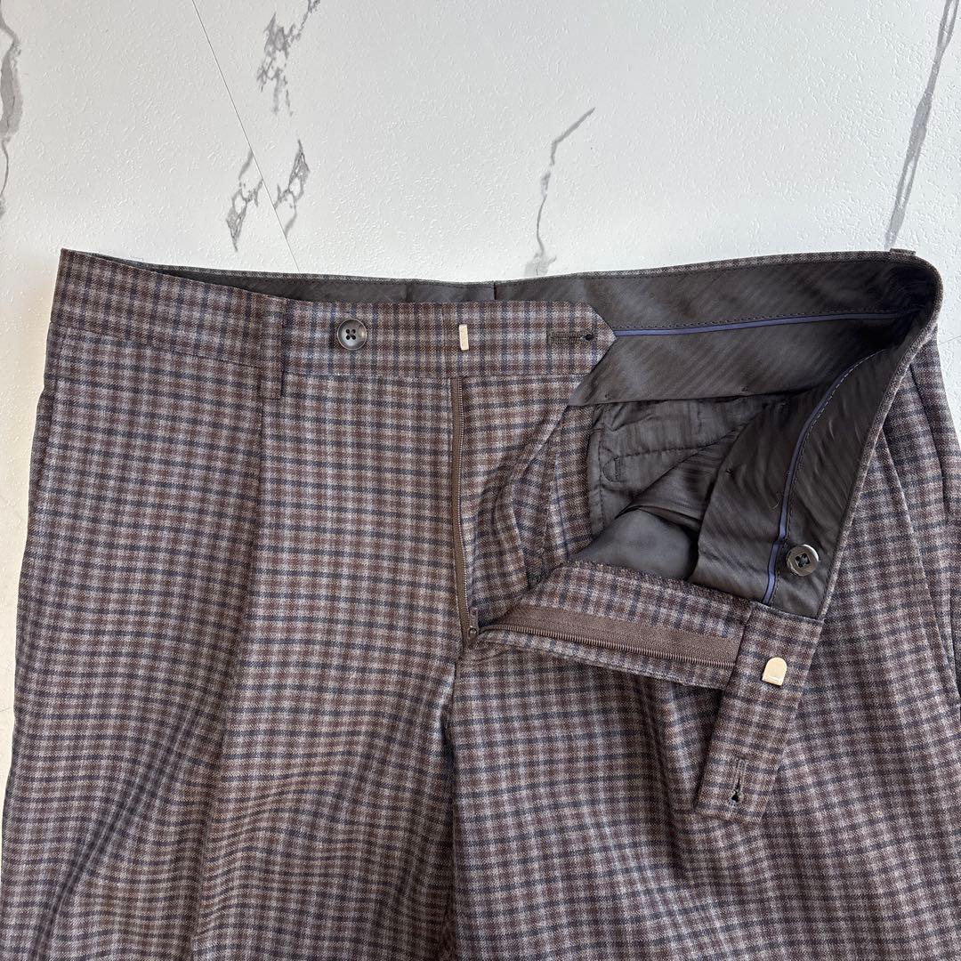 未使用級★ Perfect Suit Factoryセットアップ　チェック　茶色