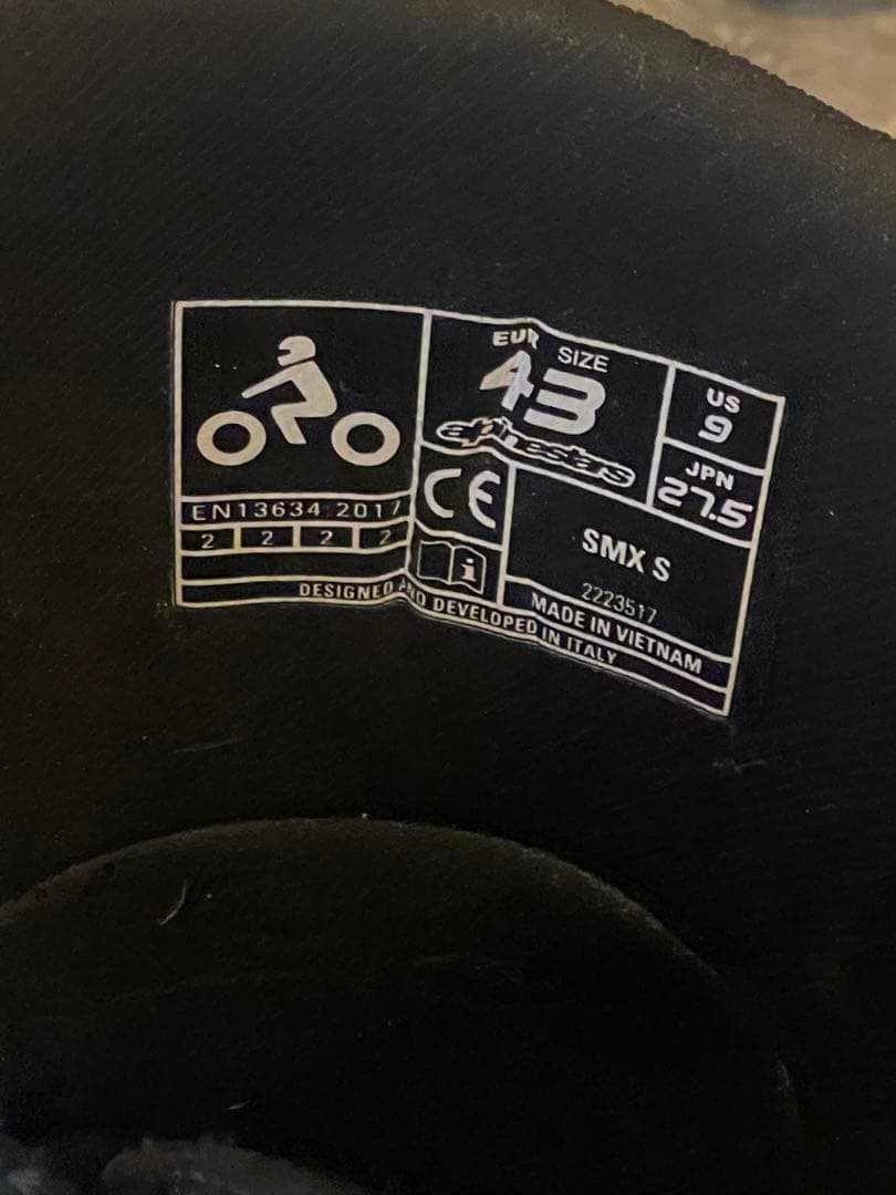 Alpinestars SMX S サイズ43 黒/白