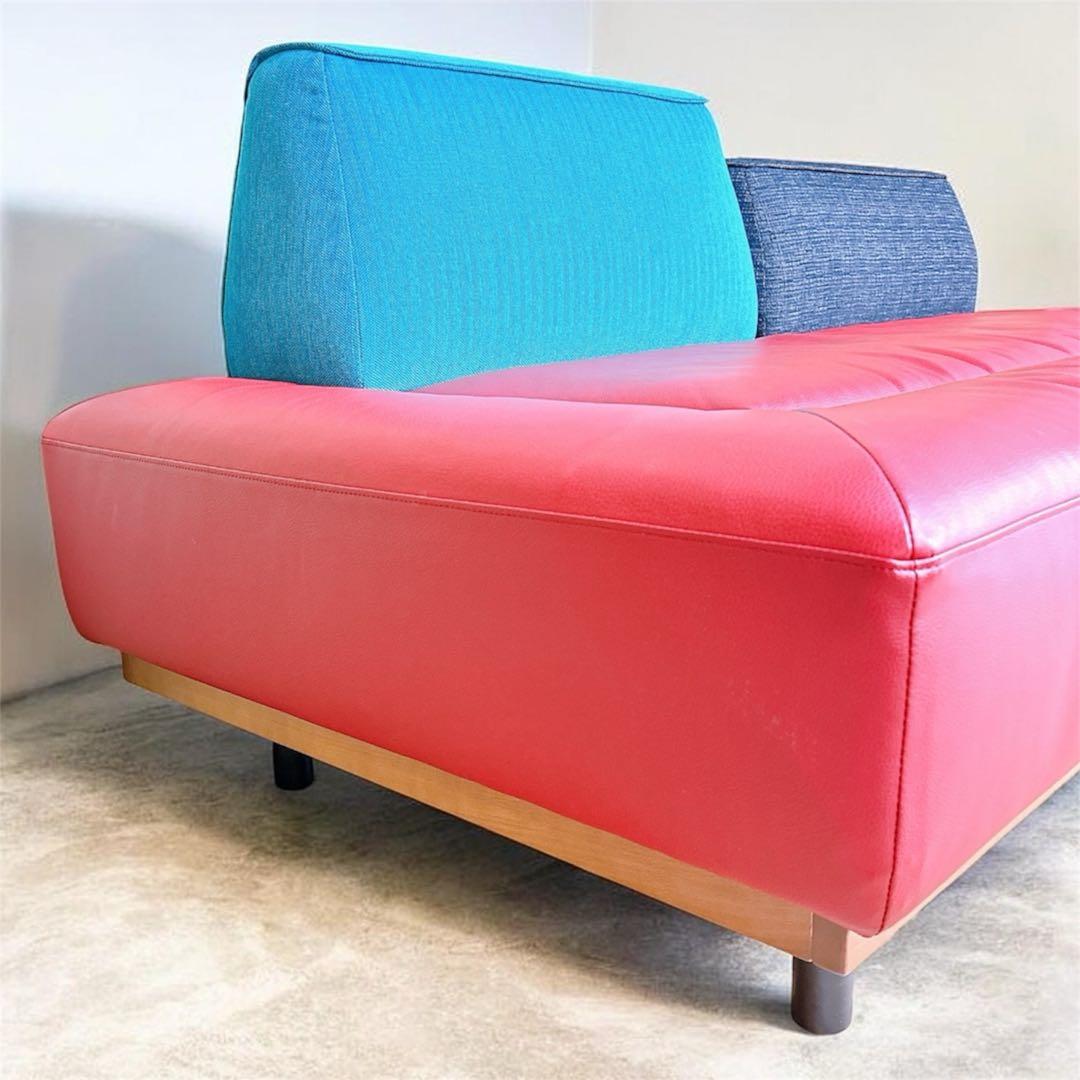 【良品】 マルイチセーリング 生活製作所 グラード ウッドベースM 2人掛ソファ