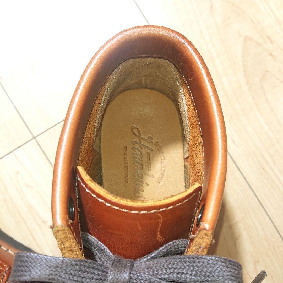 Hawkins モカシン ハイカット ブーツ 26.0cm ブラウン ホーキンス