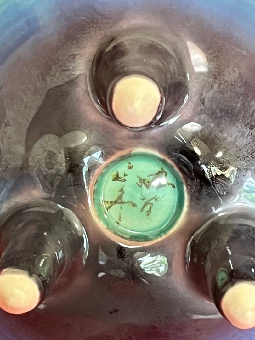 【特価】人間国宝 三代 徳田八十吉(正彦銘) 彩釉 香炉 管理T273