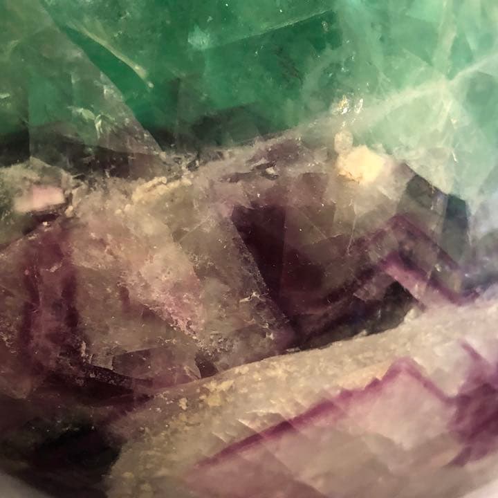 天然フローライト 花器 花瓶 花壺