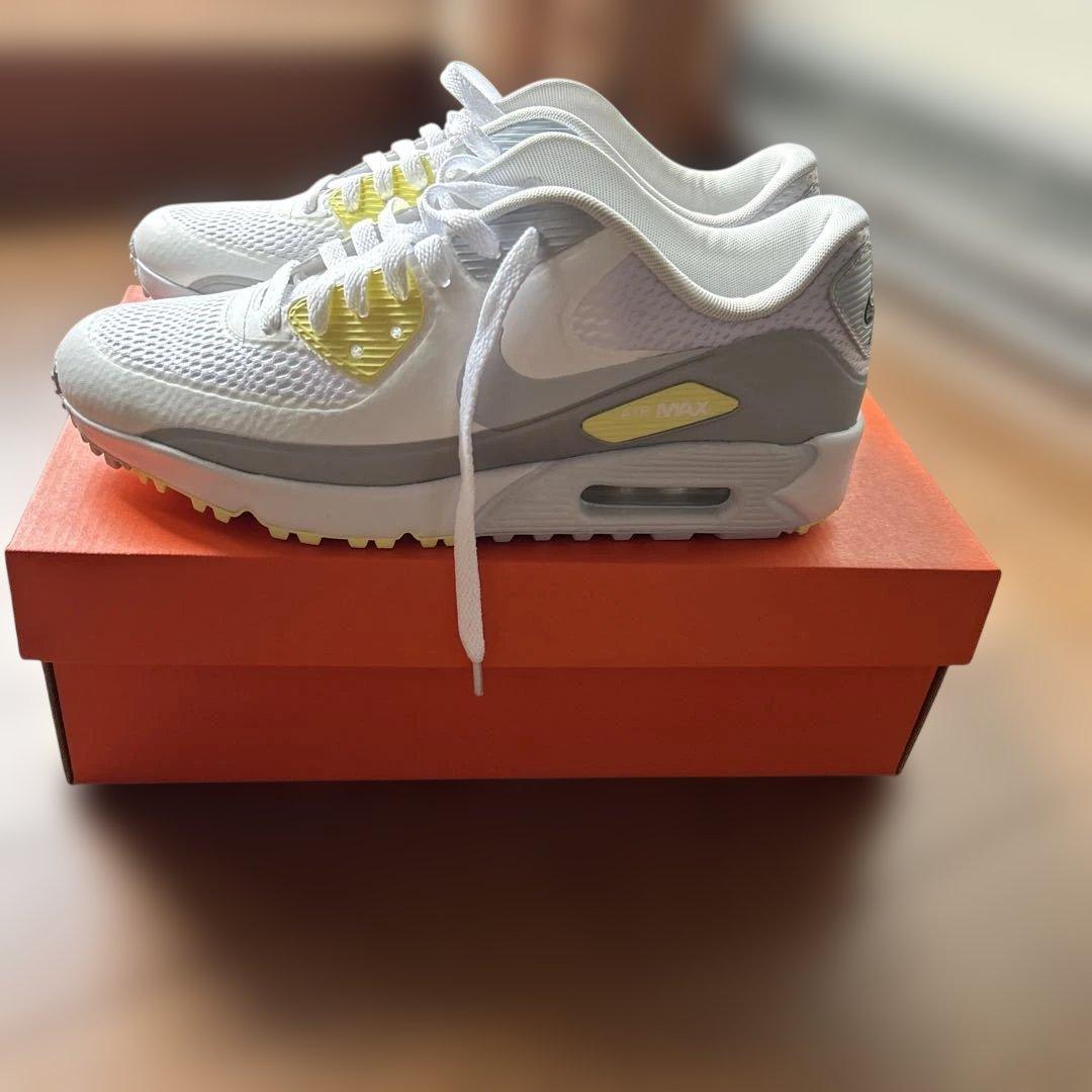 【値下げ・新品未使用】NikeAirMax90 ホワイト/イエロー 26.5cm